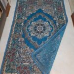 روفرشی ۱/۵ متری رنگ آبی فیروزه طرح حوض نقره - Image 2