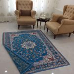 روفرشی ۳ متری رنگ آبی فیروزه طرح نایینی - Image 4