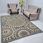 روفرشی 6 متری ضخیم طرح توپی دورو رنگ طوسی