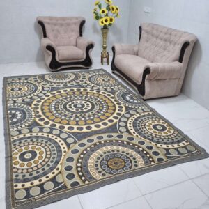 روفرشی 6 متری ضخیم طرح توپی دورو رنگ طوسی