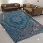 روفرشی ۹ متری رنگ آبی فیروزه طرح باغ بهشت - Image 4