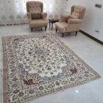 روفرشی طرح نایینی سایز 12 متری رنگ کرم کد گلنگار 500