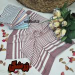 دستمال نظافت ۵۰ در ۵۰ خطی در رنگبندی بسته 2 تایی - تصویر 2