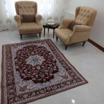 روفرشی 3 متری طرح نایینی رنگ زرشکی