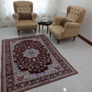 روفرشی 3 متری طرح نایینی رنگ زرشکی