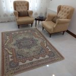 روفرشی 3 متری طرح باغ بهشت رنگ نخودی