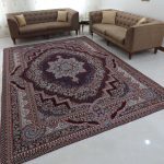 روفرشی 6 متری طرح باغ بهشت رنگ زرشکی