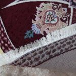 روفرشی گرد قطر ۲ متر رنگ زرشکی طرح خورشید - Image 4