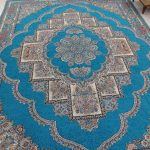 روفرشی ۶ متری رنگ آبی فیروزه طرح حوض نقره - Image 3