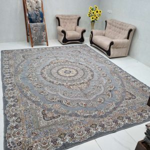 روفرشی طرح درخشان سایز 12 متری 6 متری رنگ طوسی کد گلنگار 101