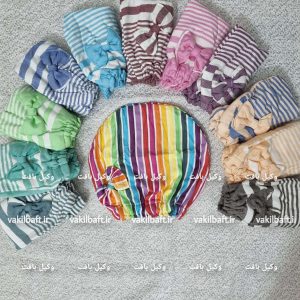 کلاه حمام نخی گرد پاپیونی