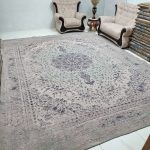 روفرشی ۱۲ متری رنگ طوسی طرح پتینه یا کهنه فرش - Image 10