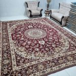 روفرشی 6متری و 12متری طرح سپیده طرح نیک سیما یزد کد 215 رنگ زرشکی مخمل دورو