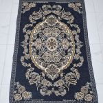 سجاده روفرشی 1.5 متری طرح دریا رنگ سرمه ای