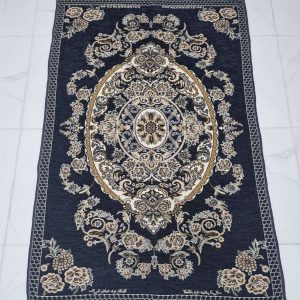 سجاده روفرشی 1.5 متری طرح دریا رنگ سرمه ای