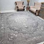 روفرشی طرح کهنه فرش یا پتینه تک رنگ طوسی 6 متری و 12 متری و 9 متری