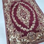 روفرشی ۱/۵ متری رنگ زرشکی طرح حلقه - Image 2