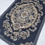 روفرشی ۱/۵ متری رنگ سرمه ای طرح دریا - Image 2