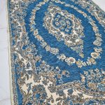 روفرشی ۱/۵ متری رنگ آبی فیروزه طرح حلقه - Image 3