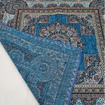 روفرشی ۱ متری رنگ آبی فیروزه طرح باغ بهشت - Image 3