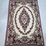 روفرشی ۱/۵ متری رنگ زرشکی طرح حلقه - Image 4