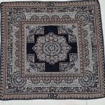 روفرشی زیرانداز 1 نفره 1 متری 1در 1 رنگ سرمه ای مخمل زرکدار طرح باغ بهشت