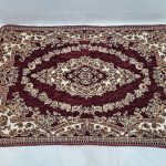 روفرشی پادری طرح حلقه دو رنگ زرشکی مخمل دورو طرح نیک سیما کد 95