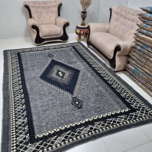 روفرشی دوشانل 6 متری طرح قشقایی یا بختیاری رنگ طوسی