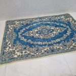 روفرشی پادری طرح حلقه دو رنگ زرشکی مخمل دورو طرح نیک سیما کد 95