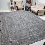 روفرشی 12 متری طرح مجنون افشان گلنگار 012 رنگ طوسی