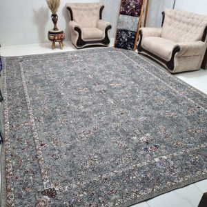 روفرشی 12 متری طرح مجنون افشان گلنگار 012 رنگ طوسی