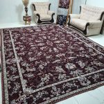 روفرشی 12 متری طرح مجنون افشان گلنگار 012 رنگ زرشکی