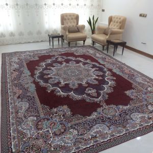 روفرشی 12 متری و 9 متری و 6 متری طرح دیبا گلنگار 005 رنگ زرشکی