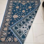 روفرشی ۳ متری رنگ آبی فیروزه طرح افشان - Image 3