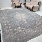 روفرشی طرح کهنه فرش یا پتینه تک رنگ طوسی 6 متری و 12 متری و 9 متری