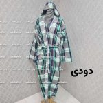 حوله لباسی لارج L طرح چارخونه در رنگبندی - تصویر 7