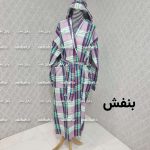 حوله لباسی لارج L طرح چارخونه در رنگبندی - تصویر 8