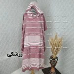 پانچو طرح خطی فری سایز دارای رنگبندی - تصویر 7