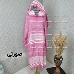 پانچو طرح خطی فری سایز دارای رنگبندی - تصویر 6